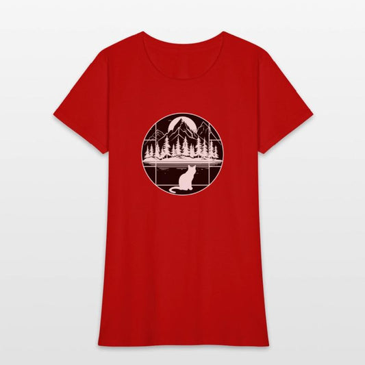 The cat looks towards the mountains - Black&White