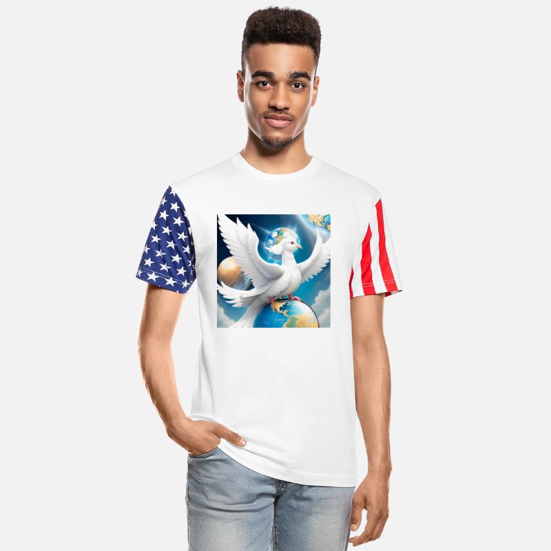 The Dove of Peace Looking at the Globe