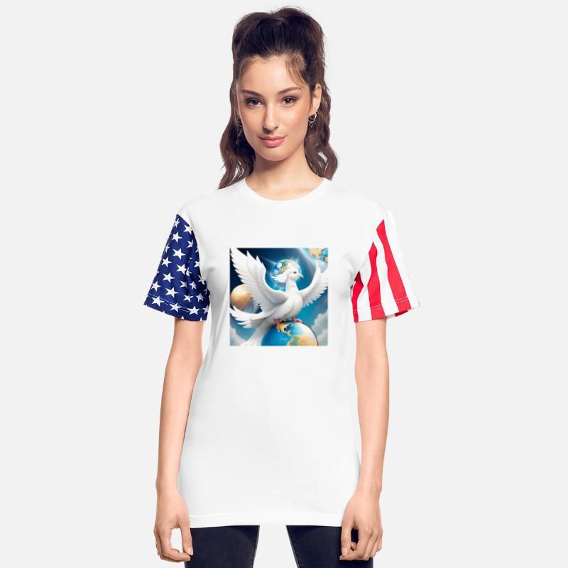 The Dove of Peace Looking at the Globe