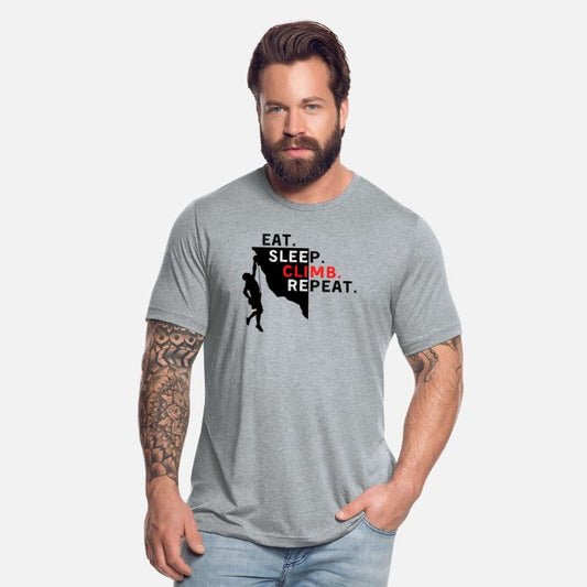 The EAT. SLEEP. CLIMB. REPEAT. Men Logo (black)