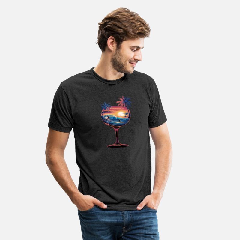 Tropical Sunset Surf - Wine Glass Escape