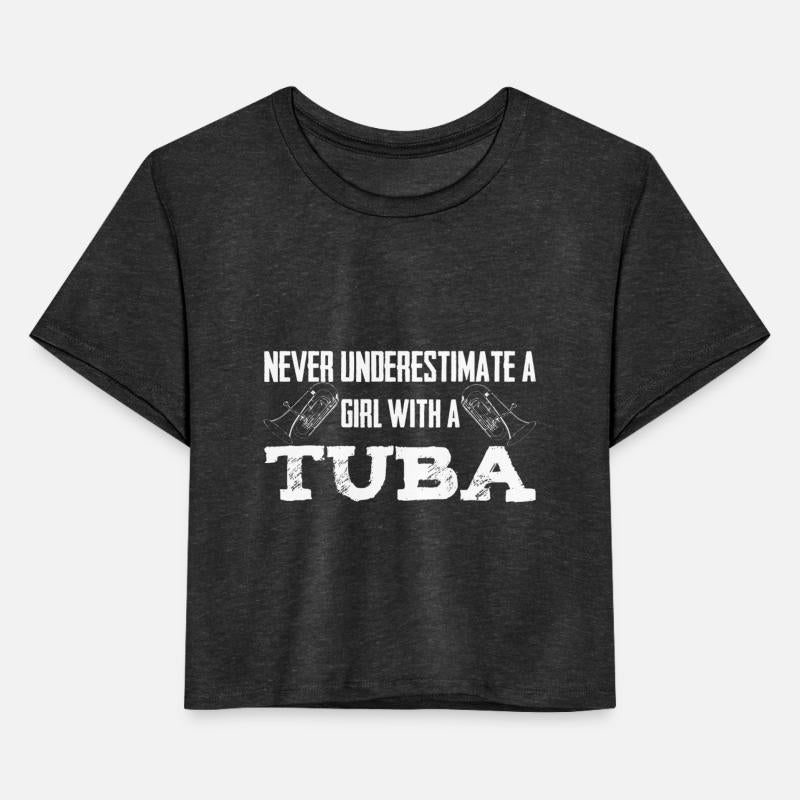 Tuba Player Girl Orchestra Brass Band Pitch Valves