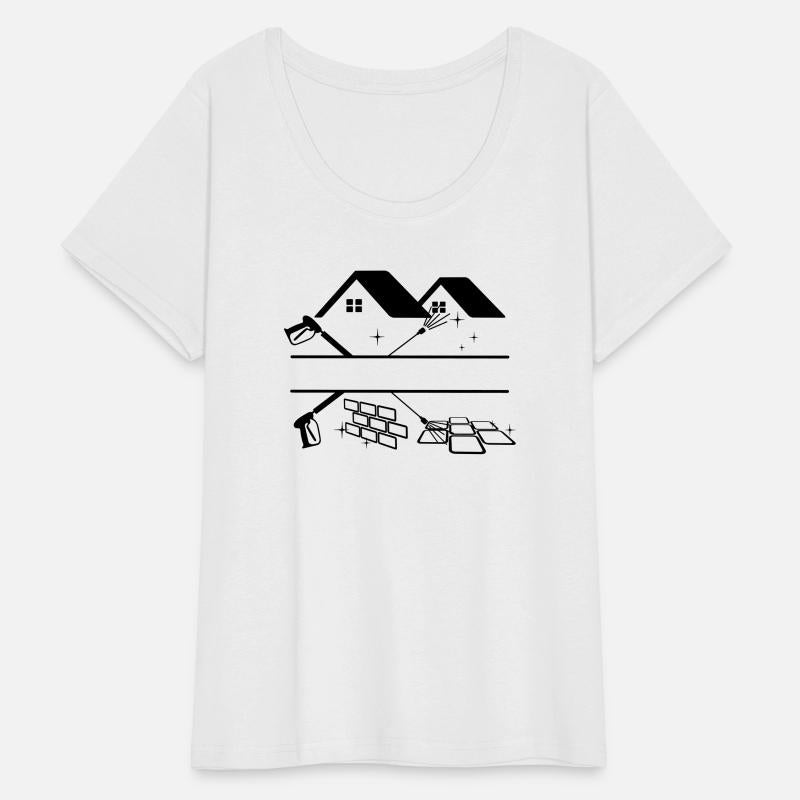 Two high-pressure sprayers facade cleaning