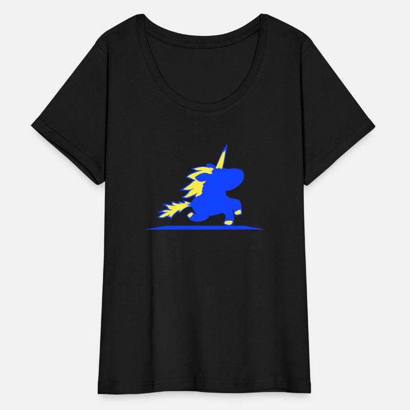Unicorn rides fast gallop cute silhouette horse