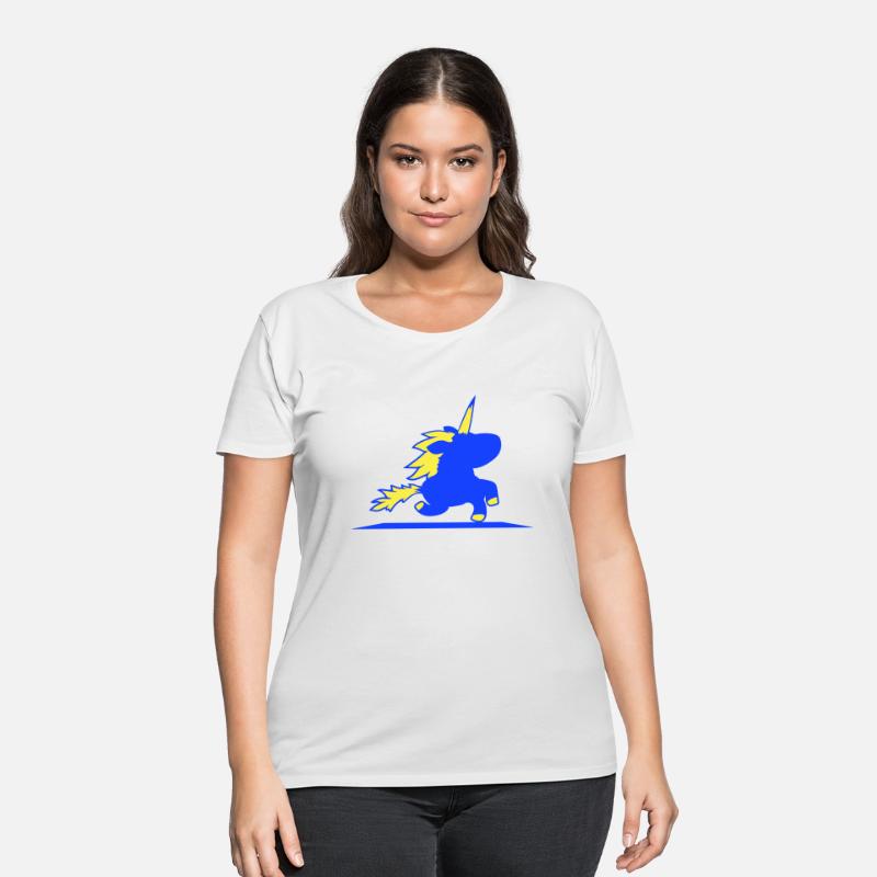 Unicorn rides fast gallop cute silhouette horse