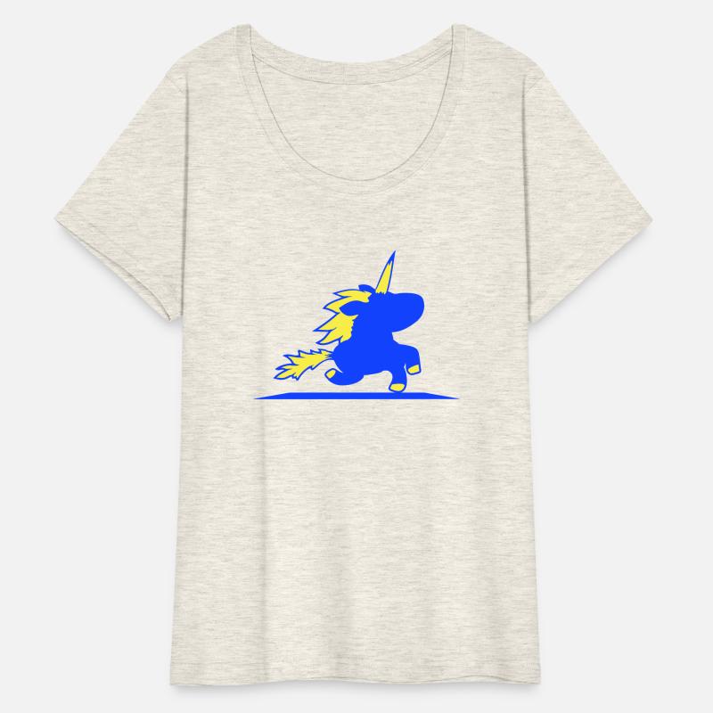 Unicorn rides fast gallop cute silhouette horse