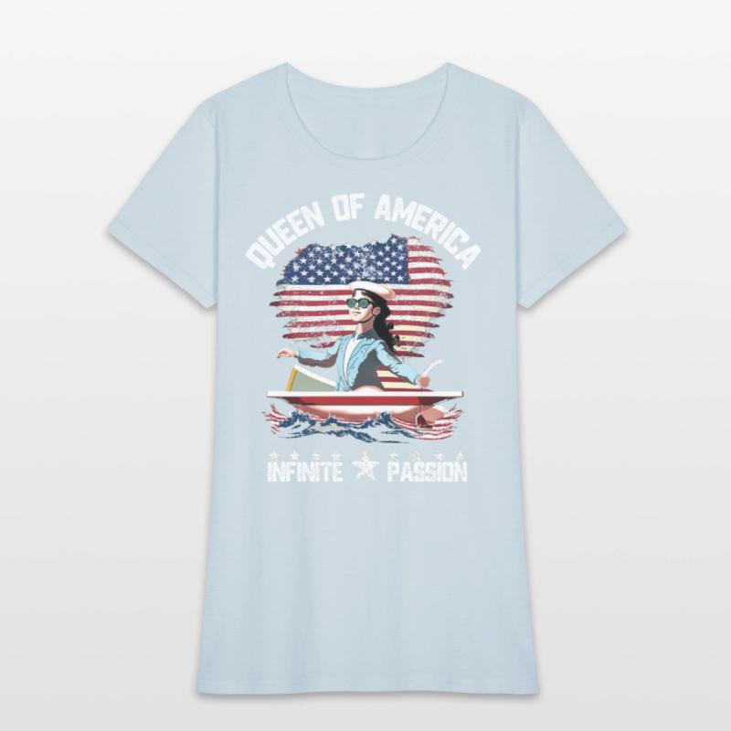 united states flag shirt cute girl power