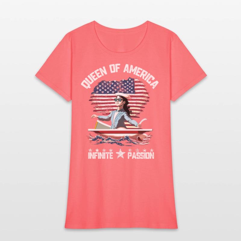 united states flag shirt cute girl power