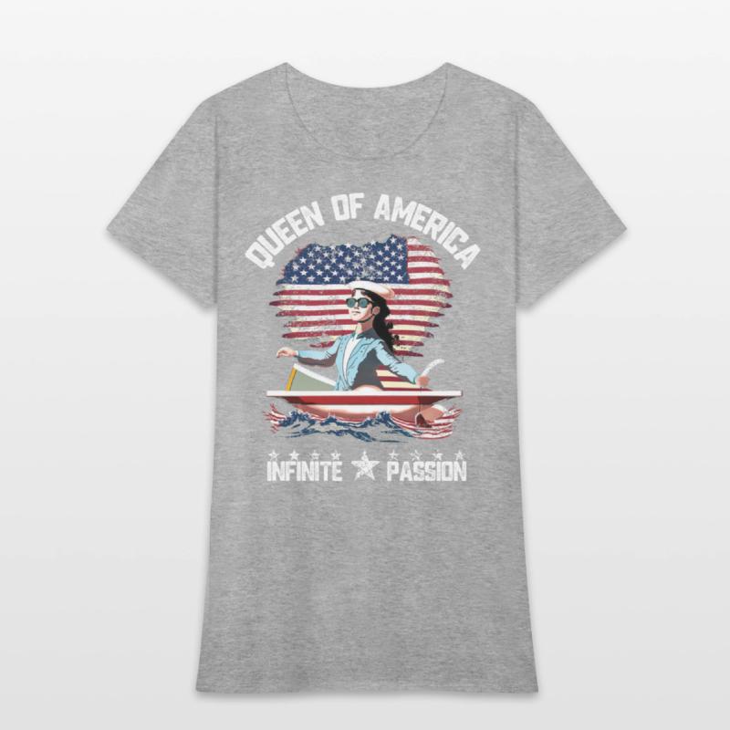 united states flag shirt cute girl power