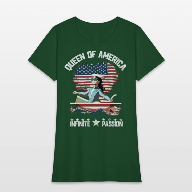 united states flag shirt cute girl power