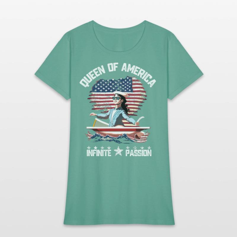 united states flag shirt cute girl power
