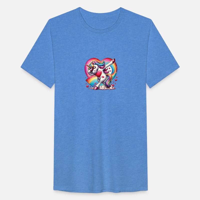 Valentine's Dabbing Unicorn - Magical Rainbow Love