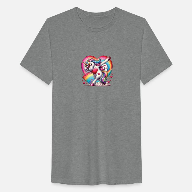 Valentine's Dabbing Unicorn - Magical Rainbow Love