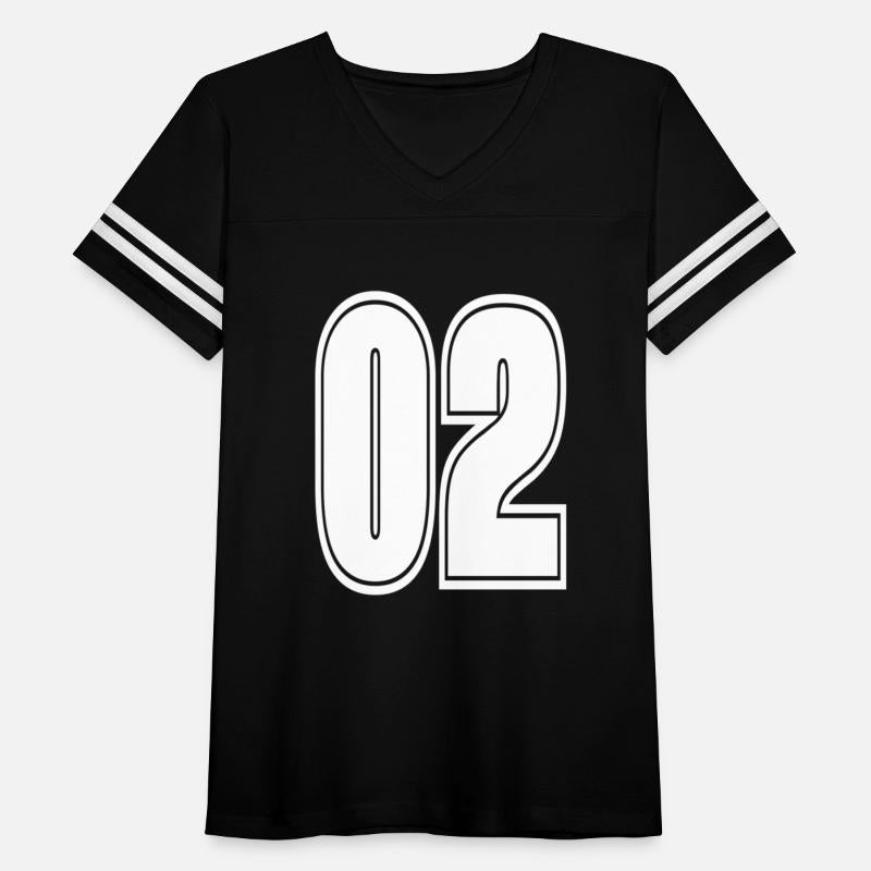 Varsity Sports Team Jersey Number 02 White