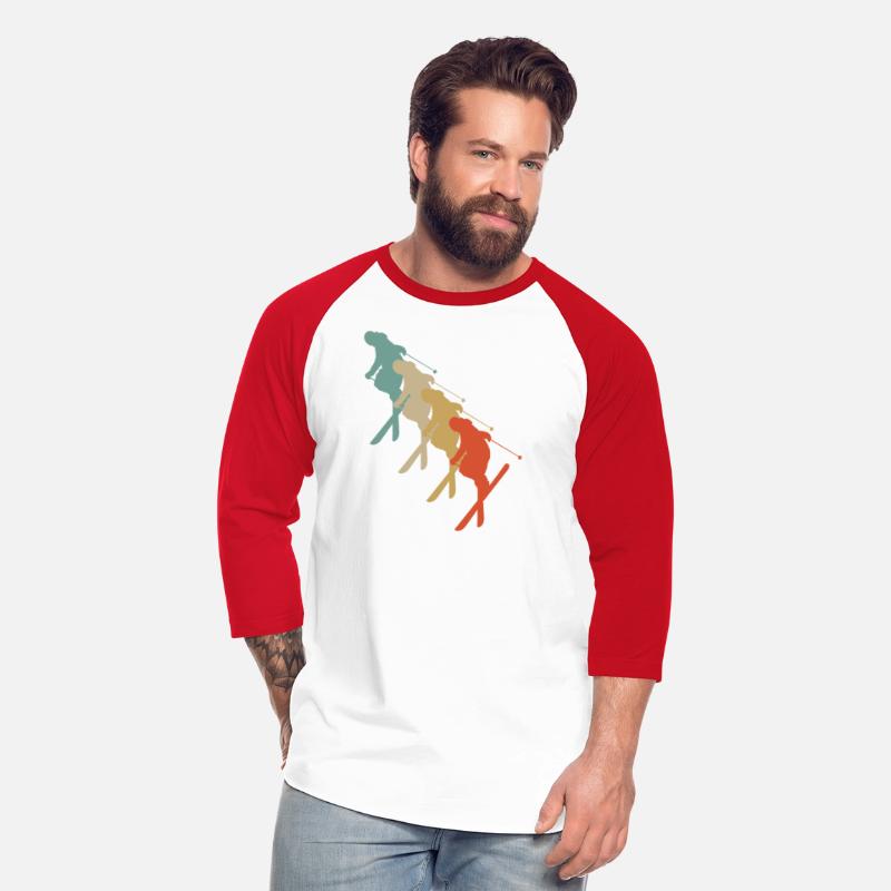 Vintage Retro Style Ski Skiing Freestyle Jump Snow