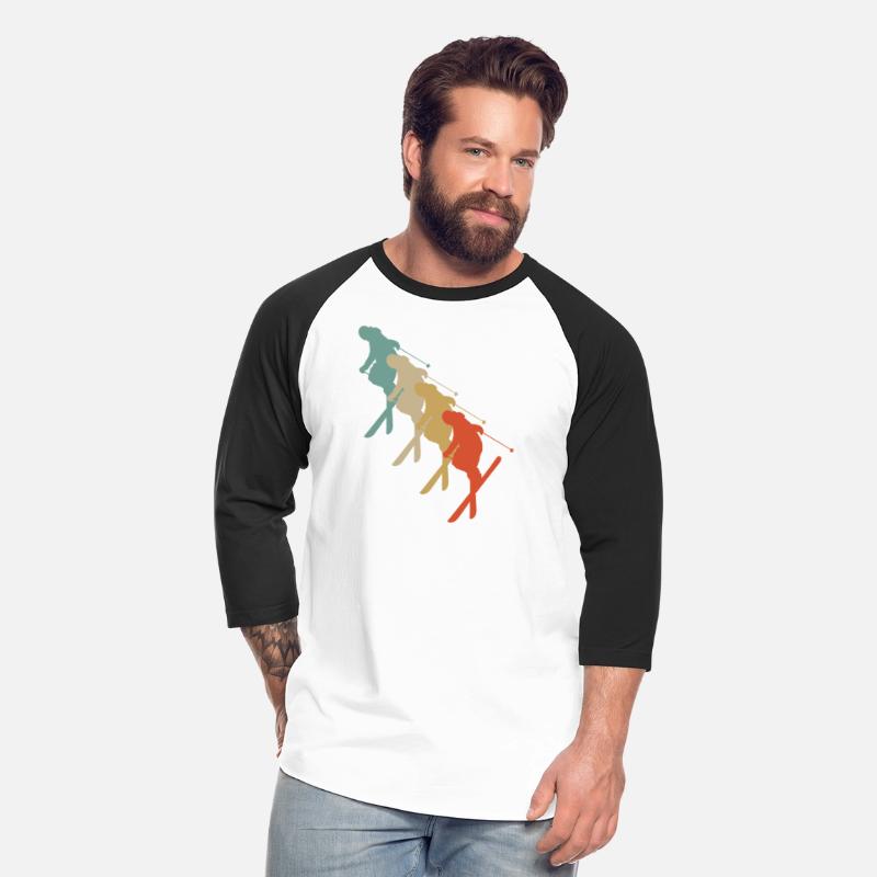 Vintage Retro Style Ski Skiing Freestyle Jump Snow