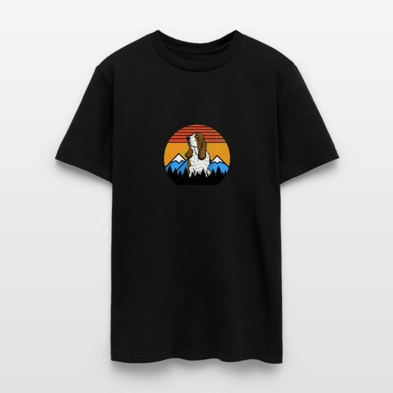 Vintage Sunset Mountains and Forest