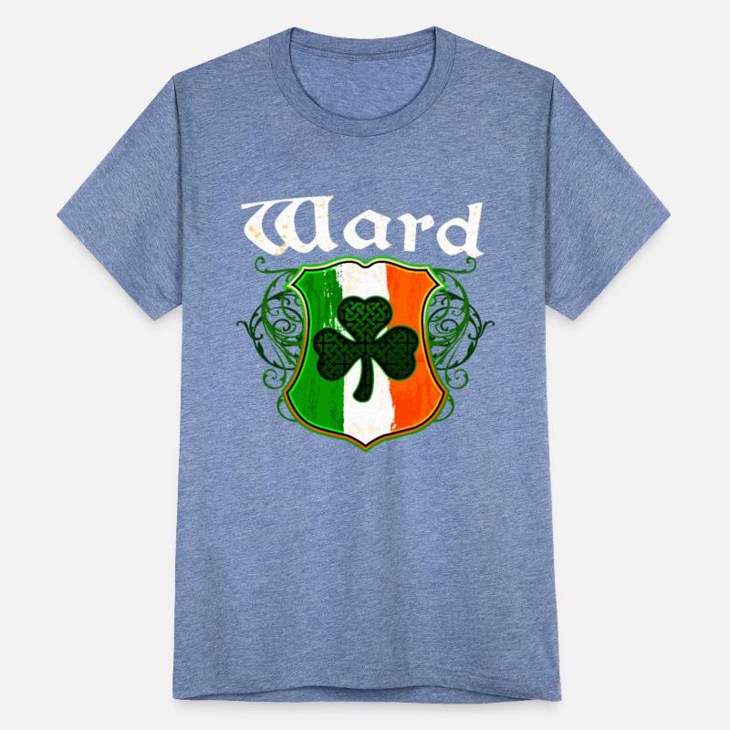Ward Irish Surname Ireland Flag Shield Shamrock