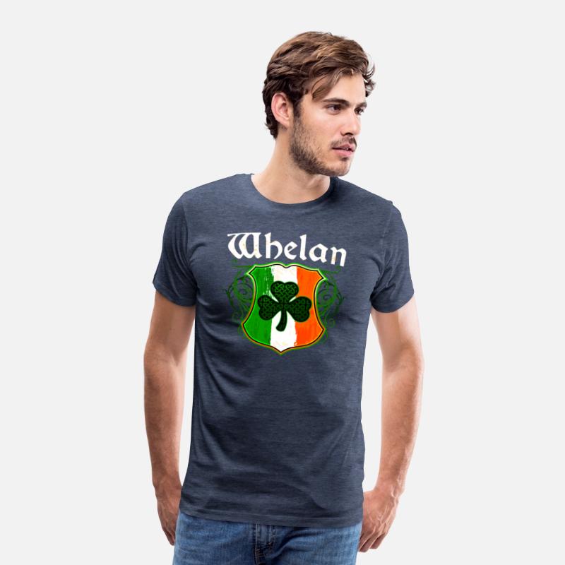 Whelan Irish Surname Ireland Flag Shield Shamrock