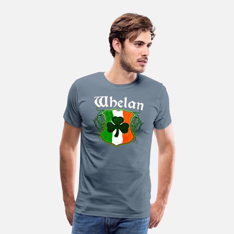 Whelan Irish Surname Ireland Flag Shield Shamrock