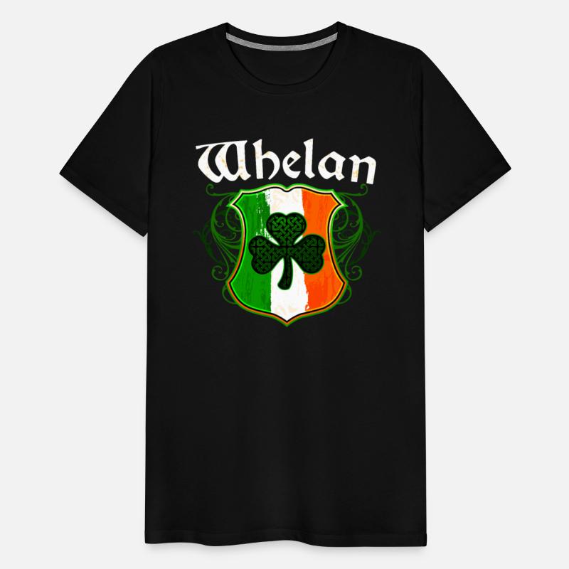 Whelan Irish Surname Ireland Flag Shield Shamrock
