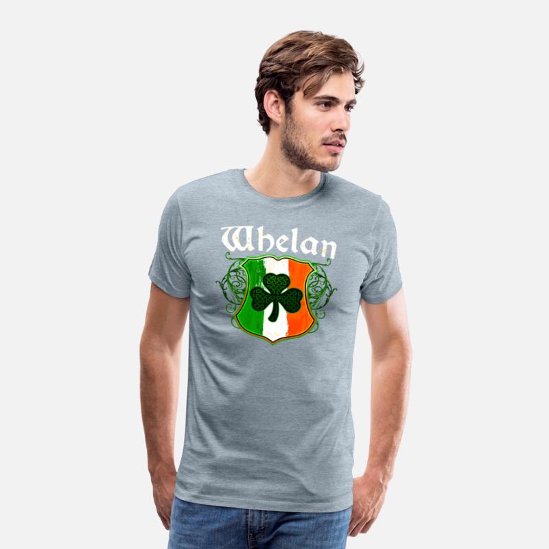 Whelan Irish Surname Ireland Flag Shield Shamrock