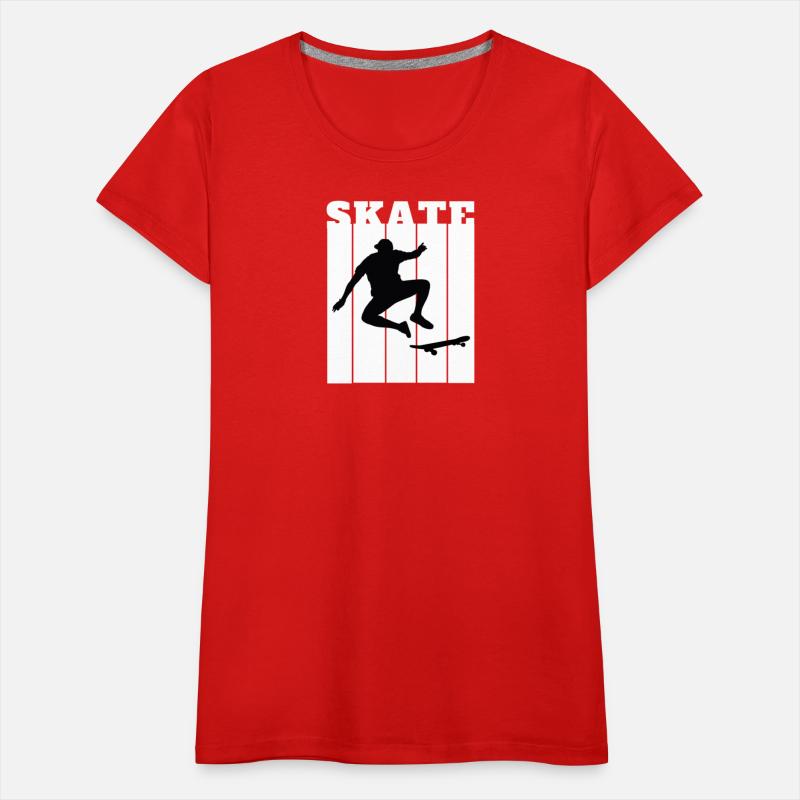 White Black Illustrated Skate T Shirt