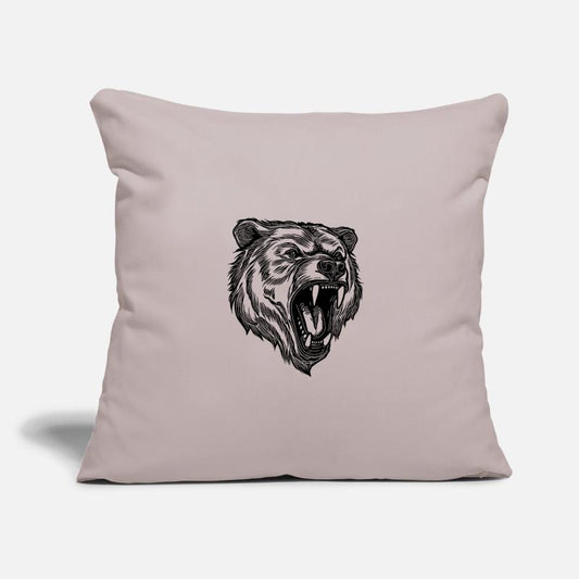 Wild Evil Bear Head With Sharp Teeth