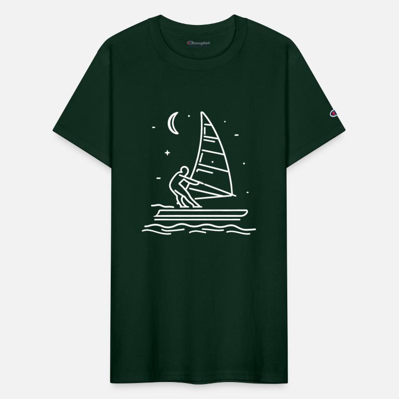 Windsurfer One Line Drawing