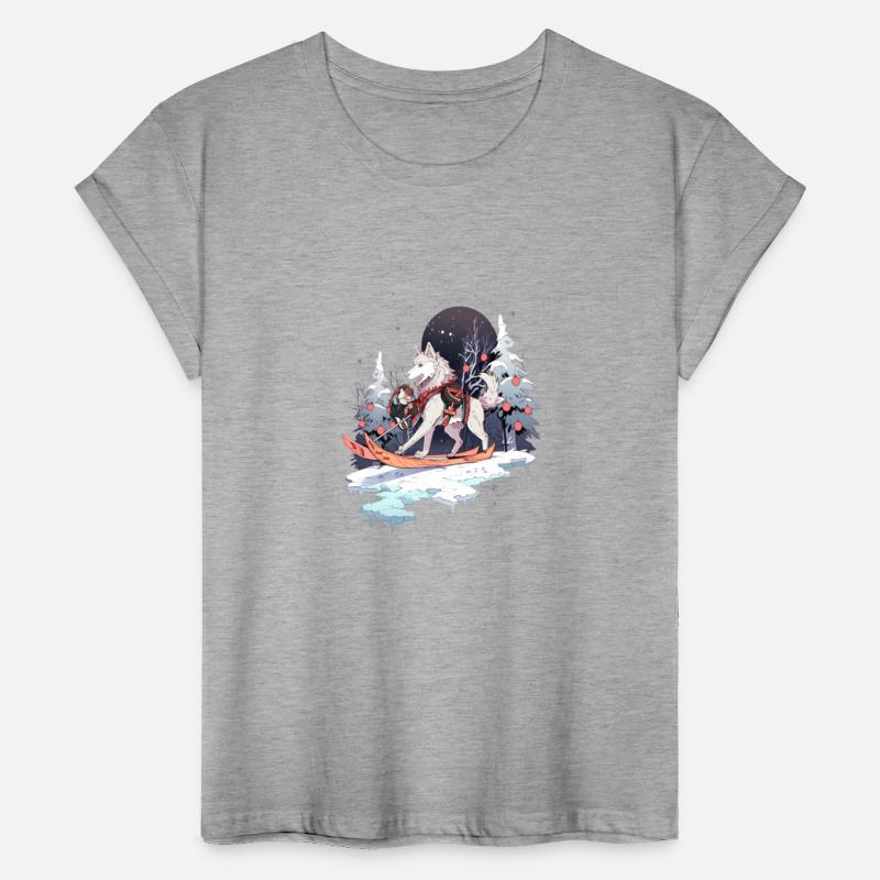 Wolf Riding Sled Sledge Sleighing Snow Sledging