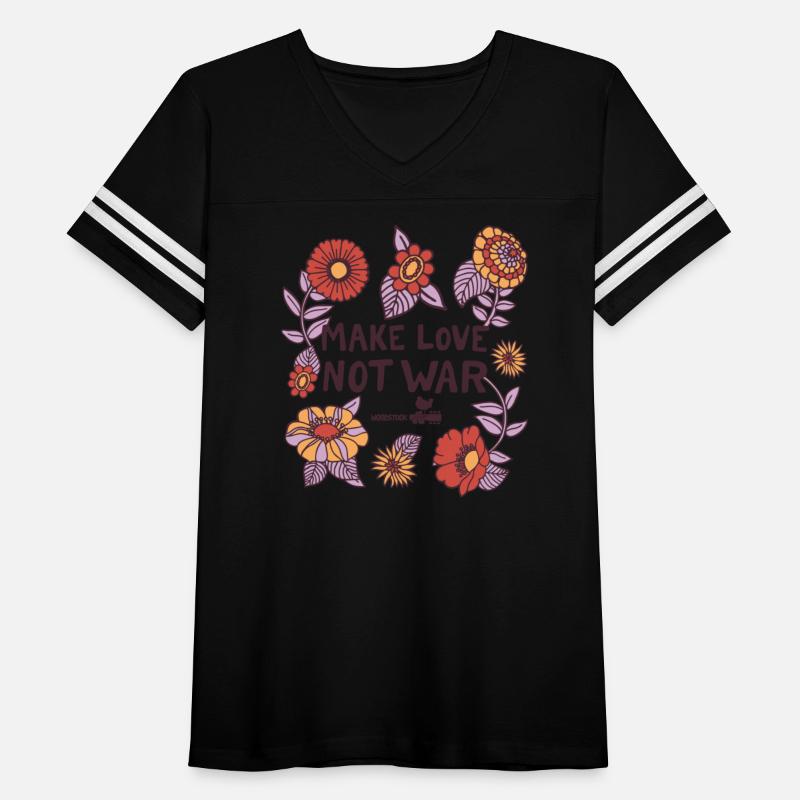 Woodstock Make Love Not War With Frame Of Flowers