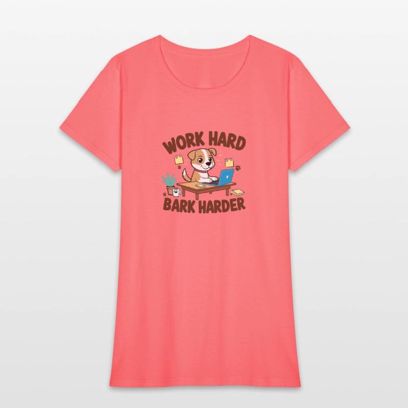 Work Hard Bark Harder – Funny Dog Lover Design