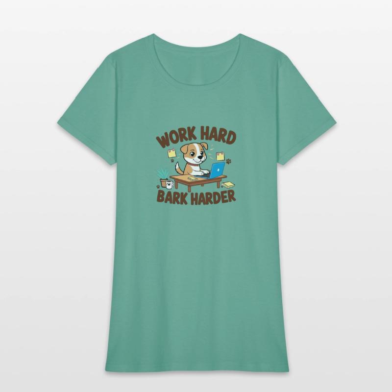 Work Hard Bark Harder – Funny Dog Lover Design