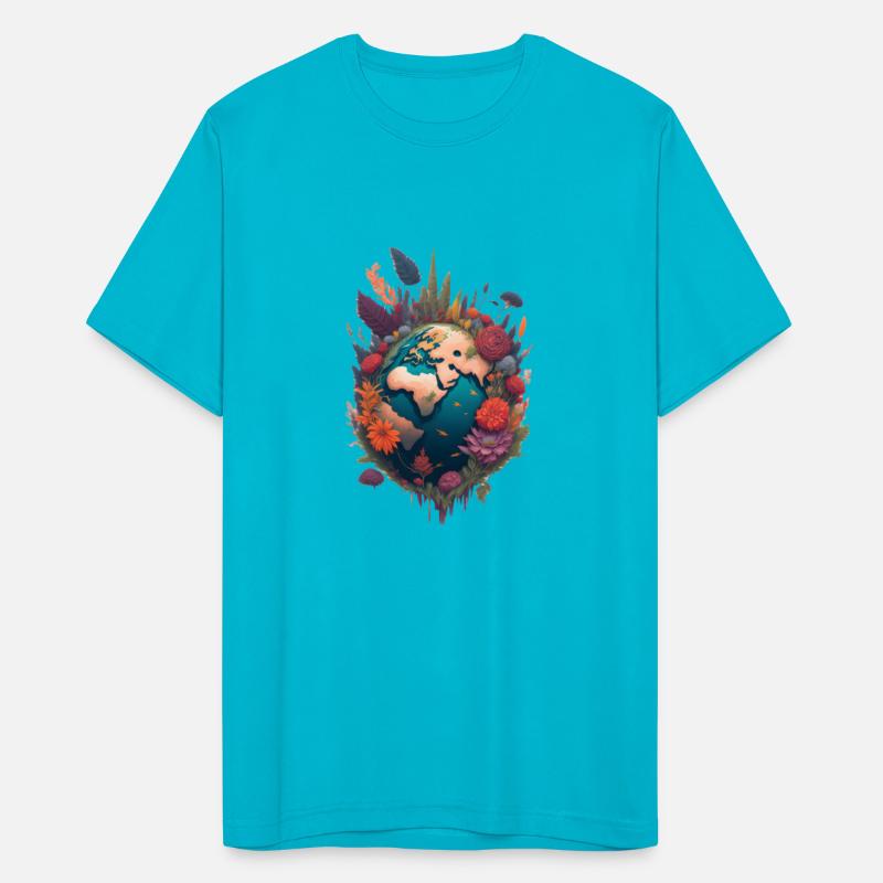 World With Roses Planet Earth Abstract