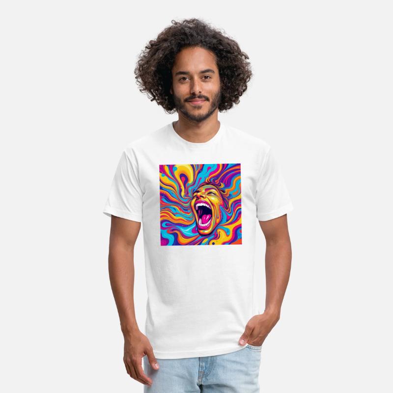 Yellow Face Amid Swirls