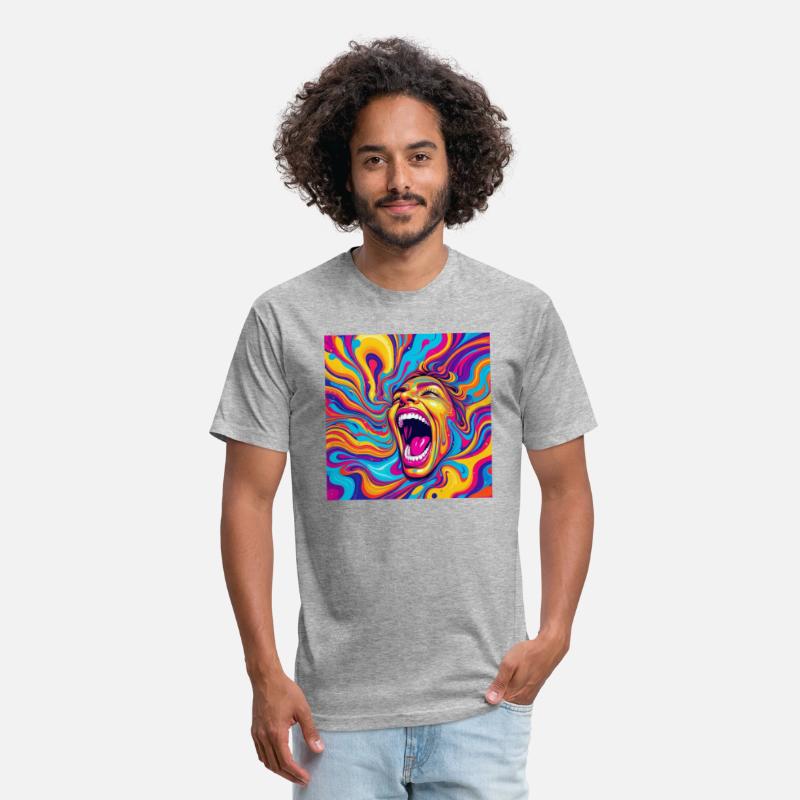 Yellow Face Amid Swirls