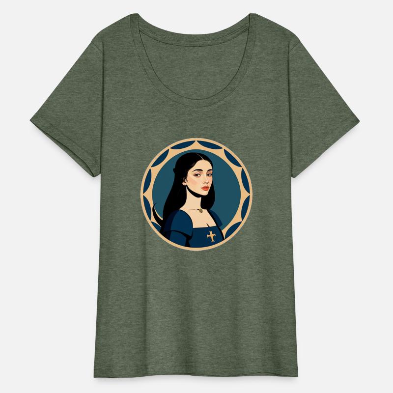 Young beautiful woman in blue medieval garb