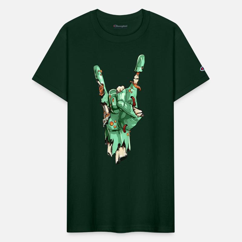 Zombie Hand Rock Sign Zombies Horror Halloween